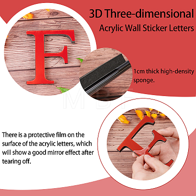 CREATCABIN Acrylic Mirror Wall Stickers Decal DIY-CN0001-13B-F-1