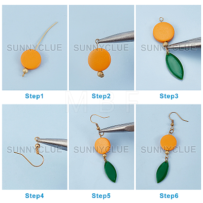 DIY Wooden Dangle Earring Making Kits DIY-SC0016-77-1