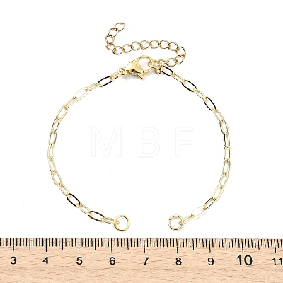 2.5MM Brass Paperclip Chain Bracelet Making AJEW-JB01601-01-1