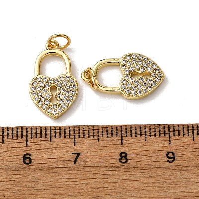 Brass Micro Pave Clear Cubic Zirconia Pendants LS-KK-A270-03D-G-1