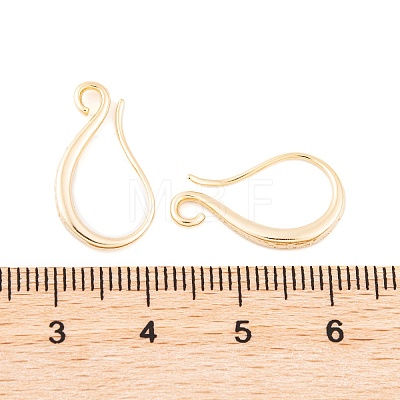 Rack Plating Eco-friendly Brass Earring Hooks KK-D075-11G-RS-1