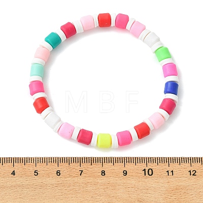 Polymer Clay Beaded Stretch Bracelets for Women BJEW-JB13937-1