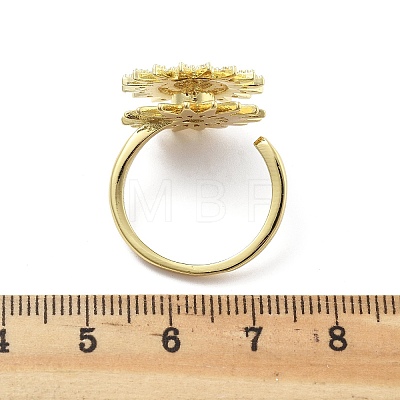 Daisy Rotatable Open Cuff Rings for Women LS-RJEW-S402-05G-1