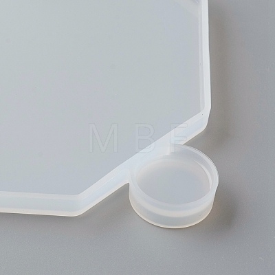 Octagon Lid Silicone Molds AJEW-D046-18-1
