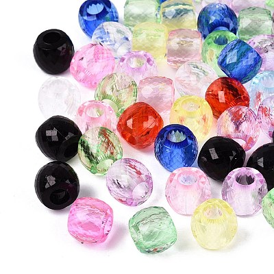 Transparent Acrylic European Beads OACR-Q200-09-1
