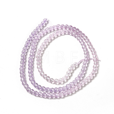 Transparent Gradient Color Glass Beads Strands X1-GLAA-H021-01B-26-1