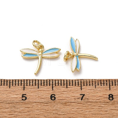Brass Enamel Pendants FIND-I055-01G-01-1