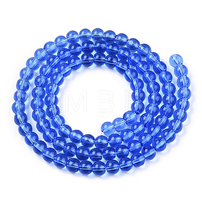 Transparent Glass Beads Strands GLAA-T032-T4mm-04-1