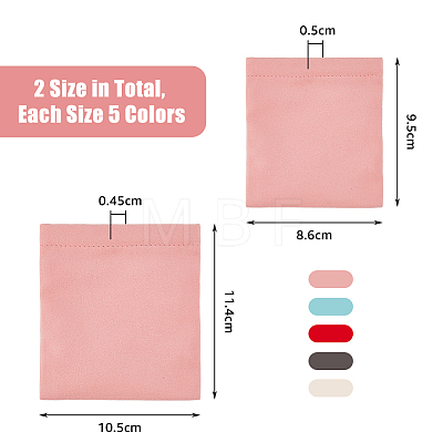 DICOSMETIC 20Pcs 10 Style Square Mini Velvet Multipurpose Shrapnel Makeup Bags ABAG-DC0001-02-1
