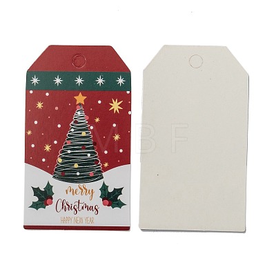 Rectangle Christmas Theme Kraft Paper Cord Display Cards CDIS-K003-02B-1