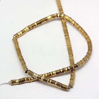 Electroplate Non-magnetic Synthetic Hematite Beads Strands G-J165-3mm-02-1