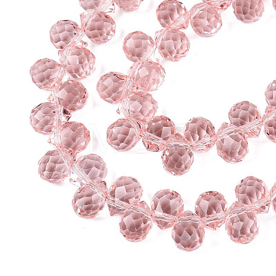 Transparent Glass Beads Strands GLAA-Q116-01A-B03-1