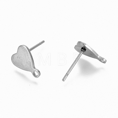 304 Stainless Steel Stud Earrings EJEW-Z001-02P-1