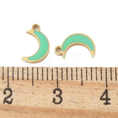 304 Stainless Steel Enamel Charms STAS-L022-333G-02-1