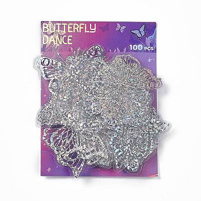 Butterfly PET Waterproof Laser Stickers Sets STIC-P002-02-1