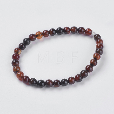 Natural Agate Beads Strands G-G515-6mm-04-1