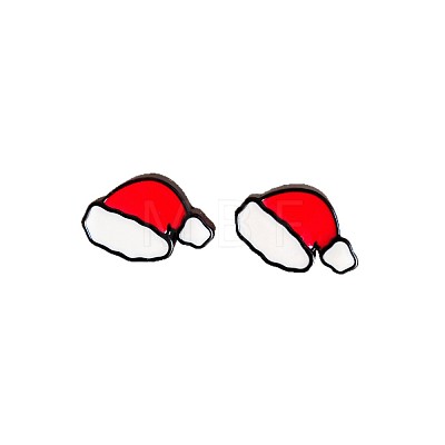 Christmas Theme Resin Stud Earrings FS-WG62E75-12-1