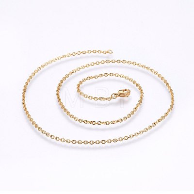 304 Stainless Steel Cable Chains Necklaces MAK-L015-34C-1