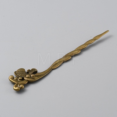 Alloy Fish Hair Sticks MRMJ-WH0077-102B-AB-1