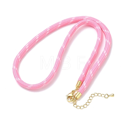 Ployester Core-Wrapped Round Cord Necklace Making KK-CBACFA2-03G-18-1