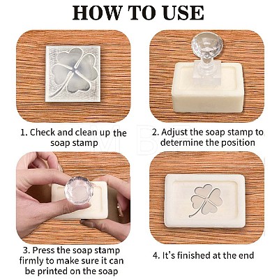 Clear Acrylic Soap Stamps DIY-WH0438-005-1