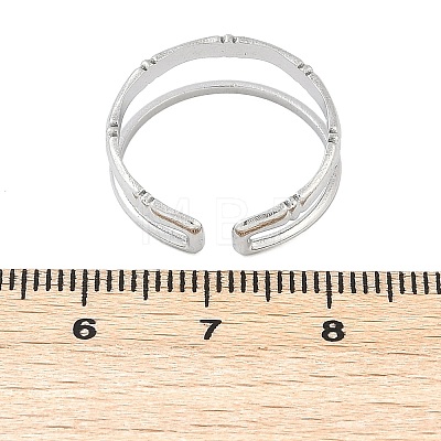 304 Stainless Steel Open Cuff Rings for Women RJEW-A056-01P-1