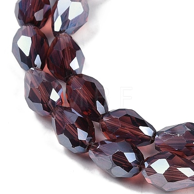 Transparent Electroplate Glass Beads Strands LS-EGLA-N013-T8mm-B03-1
