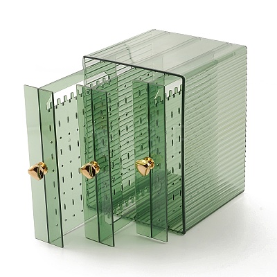 Rectangle Transparent Plastic Earrings Presentation Box ODIS-O002-01A-1