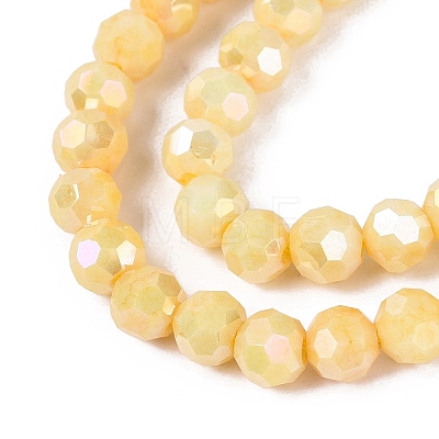 Anti-Tarnish Electroplate Glass Beads Strands EGLA-ZX010-6mm-13-1