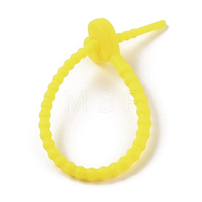 Heart Shape Silicone Cable Zip Ties AJEW-C034-02J-1