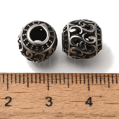 304 Stainless Steel European Beads STAS-D191-09C-AS-1