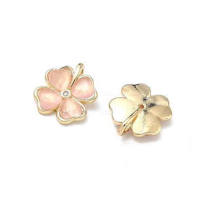 Brass Micro Pave Cubic Zirconia Pendants KK-G557-28KCG-03-1