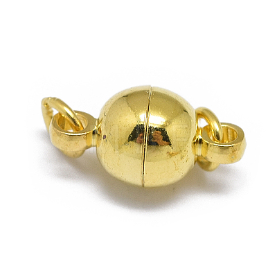Rack Plating Brass Magnetic Clasps with Loops LS-KK-F801-03A-G-1