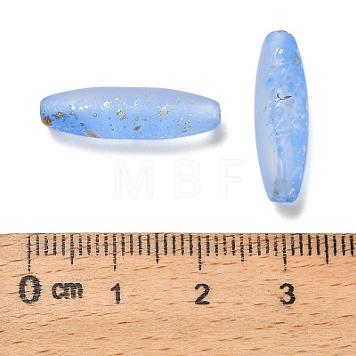 Frosted Glass Beads FGLA-L001-001H-1