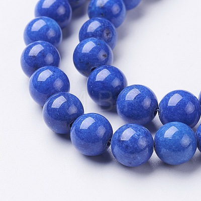 Natural Mashan Jade Round Beads Strands G-D263-10mm-XS08-1