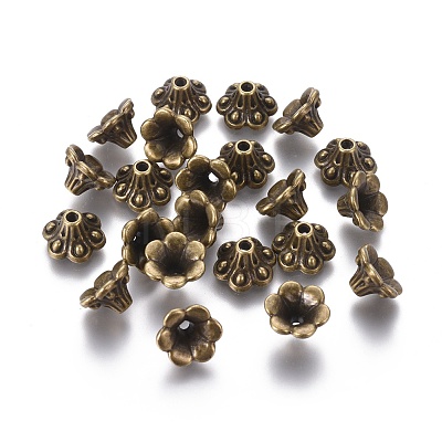 Tibetan Style Bell Filigree Bead Caps LS-TIBE-A23845-AB-FF-1