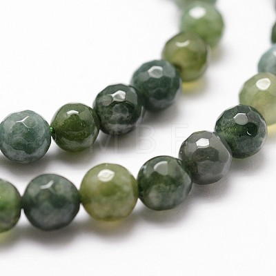 Natural Moss Agate Beads Strands G-D840-25-6mm-1