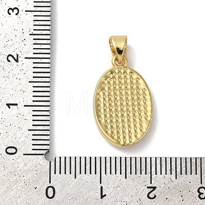 Rack Plating Brass Pave Shell Oval Pendants KK-K345-06G-1