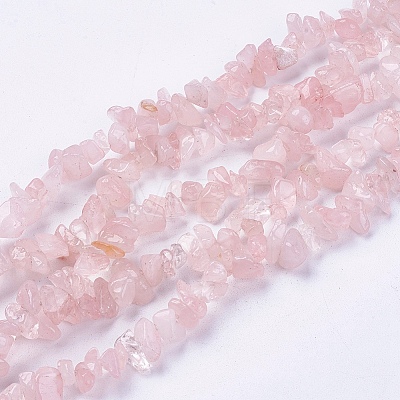 Natural Rose Quartz Stone Bead Strands X-G-R192-03-1