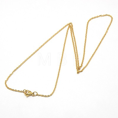 Trendy Unisex 304 Stainless Steel Cable Chain Necklaces NJEW-M047-02-1