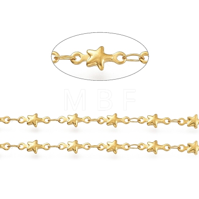 304 Stainless Steel Star Link Chains CHS-M003-04G-1