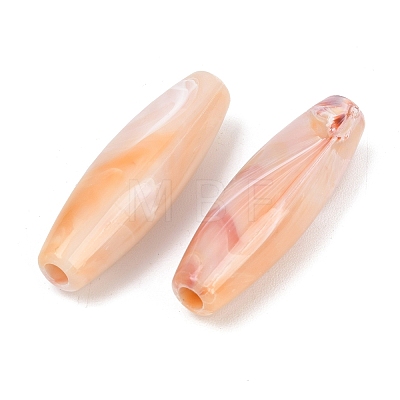 Two Tone Opaque Acrylic Imitation Gemstone Beads OACR-T033-09A-1