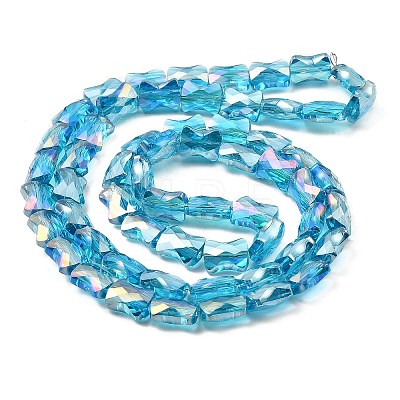 AB Color Plated Transparent Glass Beads Strands EGLA-P051-06A-A10-1