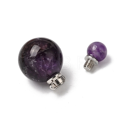 Natural Amethyst Perfume Bottle Pendants GG-CBA7610-02P-04-1