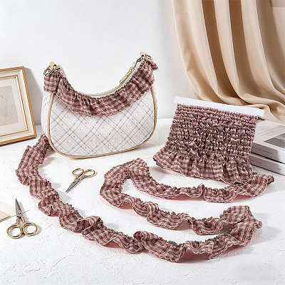 Polyester Wrinkle Ribbons DIY-FG0010-70E-1