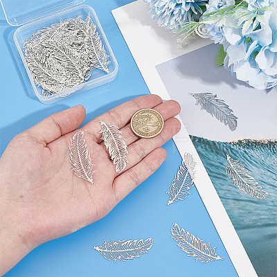 50Pcs 201 Stainless Steel Filigree Pendants STAS-UN0058-06-1