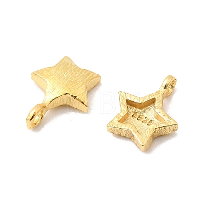 925 Sterling Silver Textured Star Charms STER-K188-09A-G-1