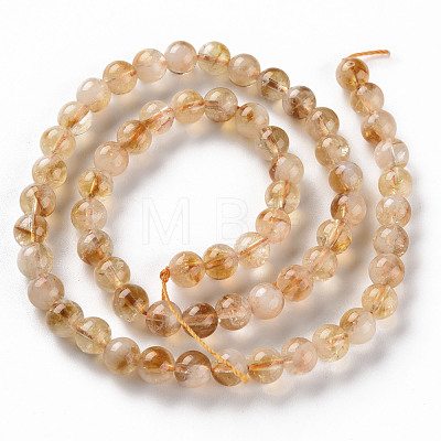 Natural Citrine Beads Strands X-G-S362-105B-1