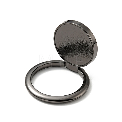 Alloy Flat Round Cell Phone Holder Stand AJEW-E046-01B-1