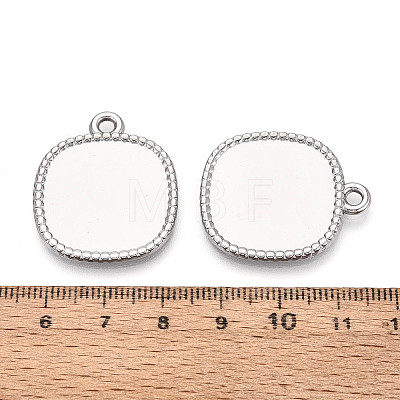 304 Stainless Steel Pendant Cabochon Settings STAS-N108-70P-1